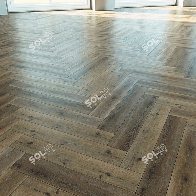 Natural Wood Parquet Tiles. Versatile Flooring Solution. 3D model image 1