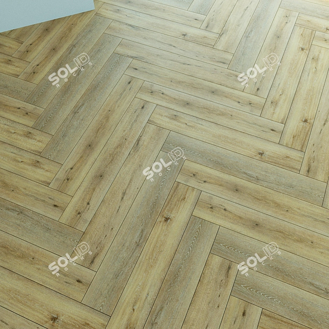 Natural Wood Parquet Flooring 3D model image 1