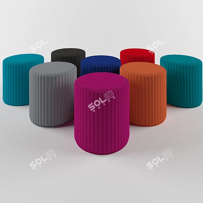 Cozy Comfort: BuzziSpot Pouf 3D model image 1