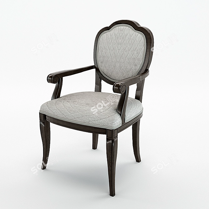 Elegance Leather Chair 3D model image 1