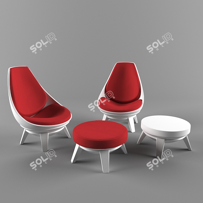 Modern Armchair | FBX & OBJ Files 3D model image 1