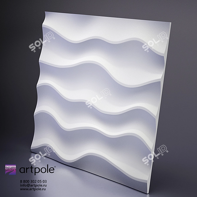 Sandy 3D Plaster Panels by Artpole 3D model image 1