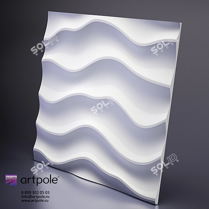 Sandy 3D Plaster Panels by Artpole 3D model image 2