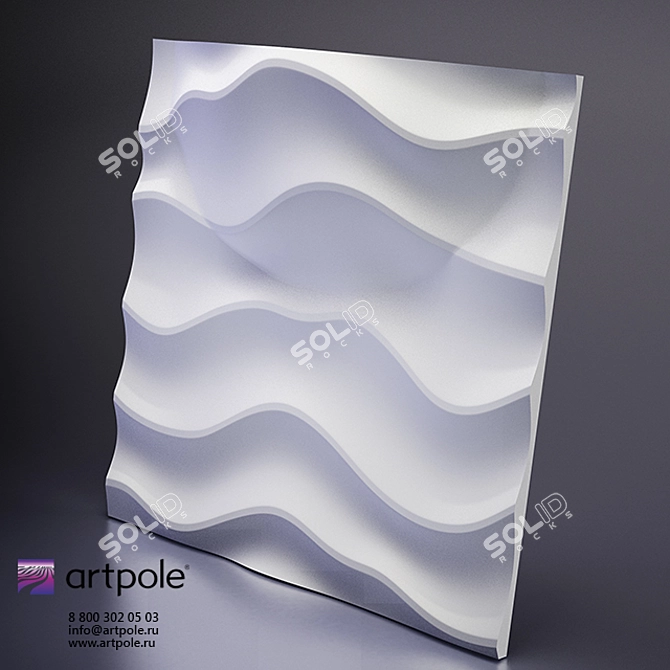 Sandy 3D Plaster Panels by Artpole 3D model image 3