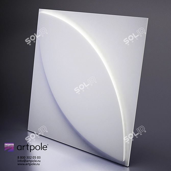 Elegant 3D Plaster Panels by Artpole 3D model image 1