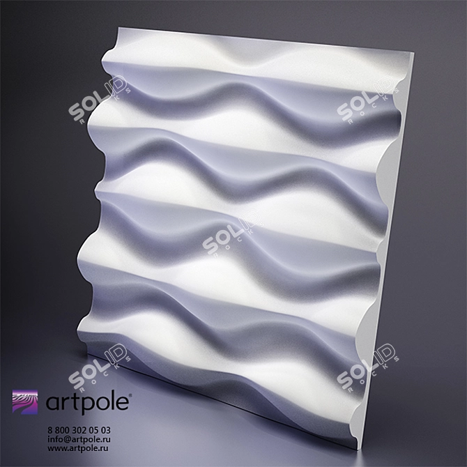 3D Plaster Drop Panel by Artpole 3D model image 1