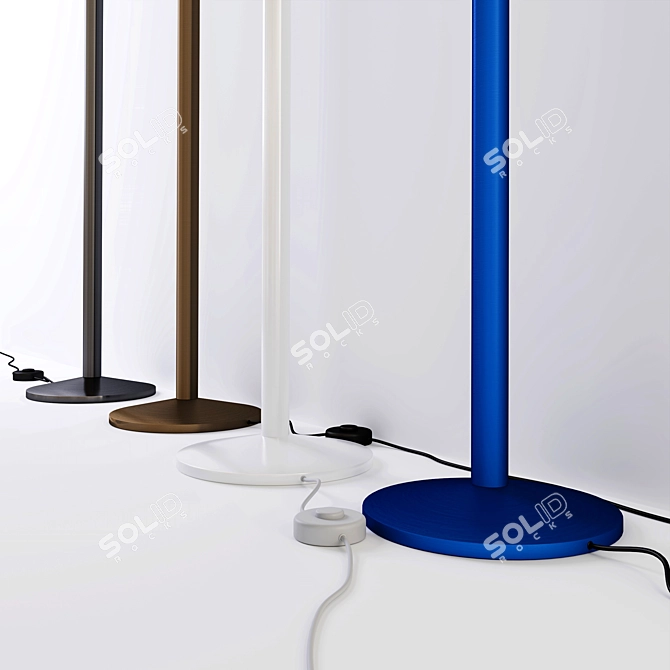 Sleek Emission Floor Lamp 3D model image 2