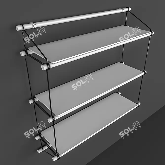 Poly 72,446 Vertical Shelf 3D model image 1