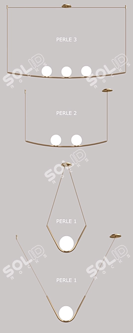 Larose Guyon Perle Lamp Collection 3D model image 2