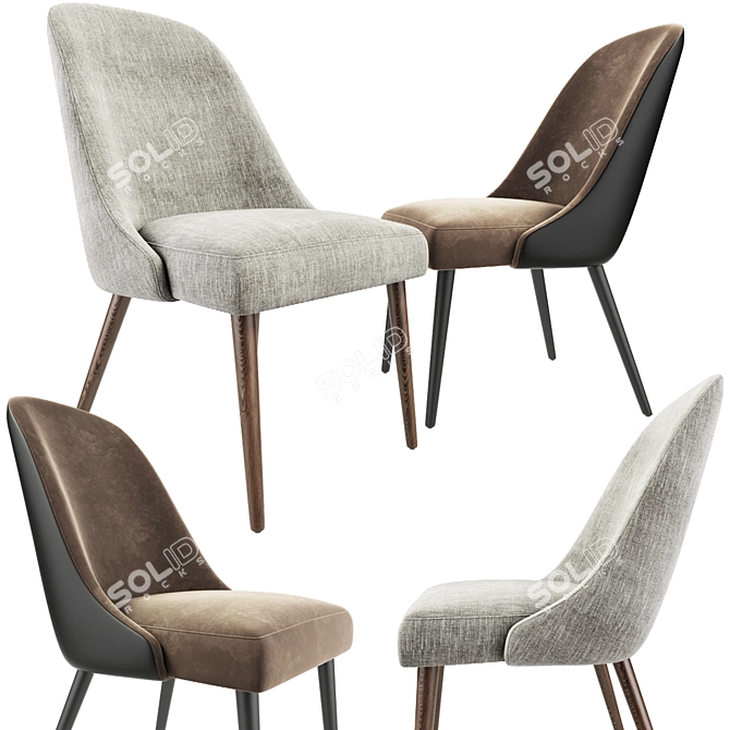 Modern Zuma Pumice Accent Chair 3D model image 1