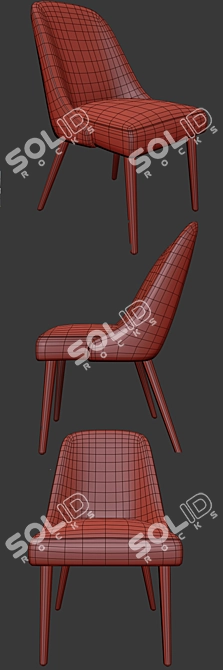 Modern Zuma Pumice Accent Chair 3D model image 3