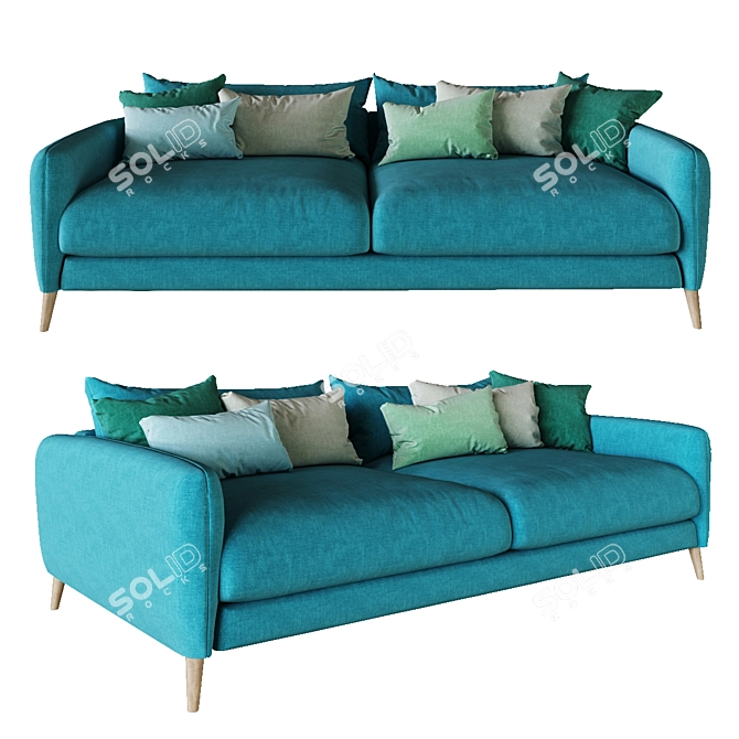 Cozy Squishmeister Sofa by Loaf 3D model image 1