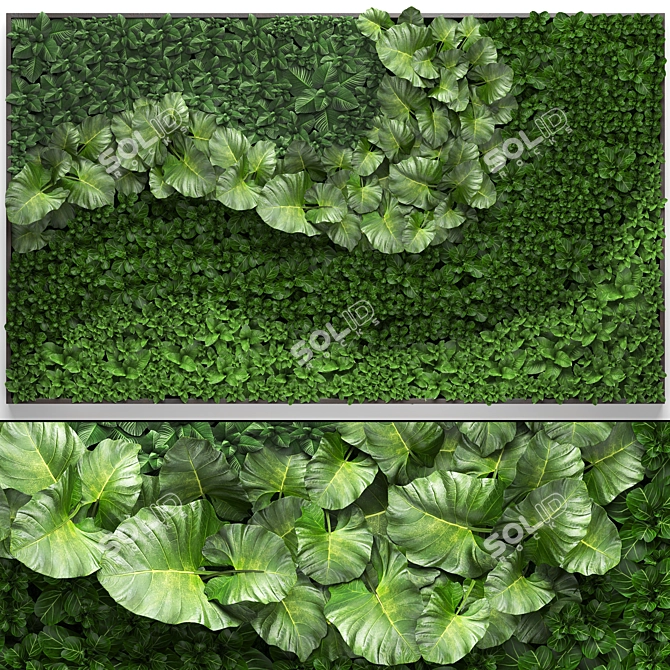 Vertical Garden Module: Eco-Friendly Green Wall 3D model image 1