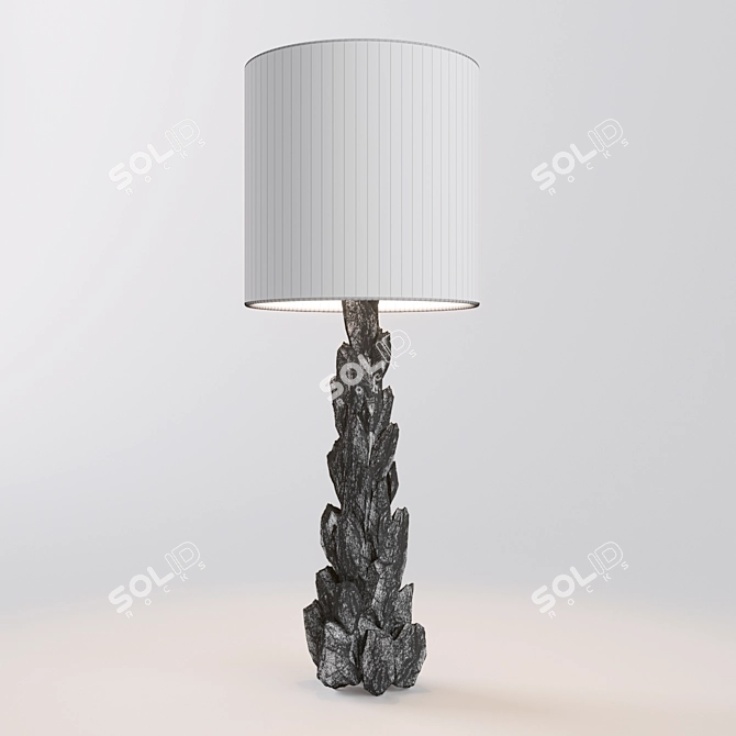 Natural Stone Lamp 3D model image 2