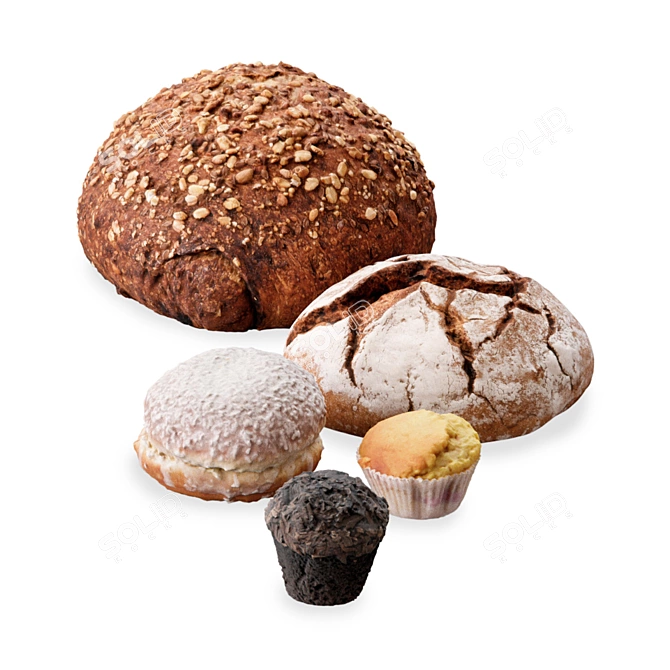 Title: Delicious Scanned Bakery Treats 3D model image 3