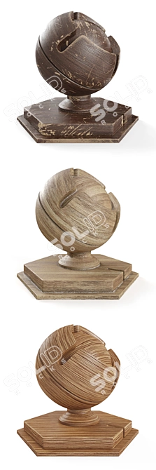 Wooden Marvels: Seamless Textured Shaders 3D model image 2