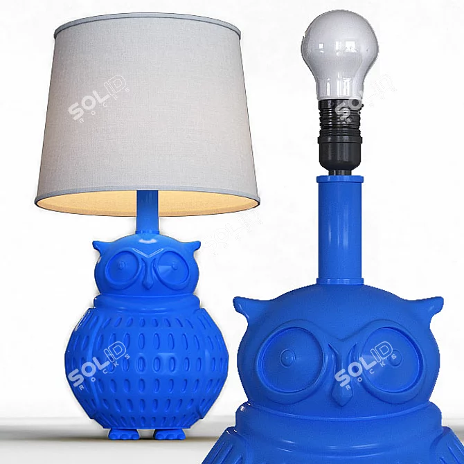 Elegant Bryan 16" Table Lamp 3D model image 1