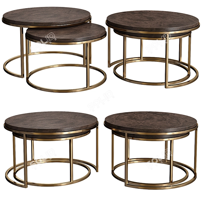 Spacious Round Accent Table 3D model image 1