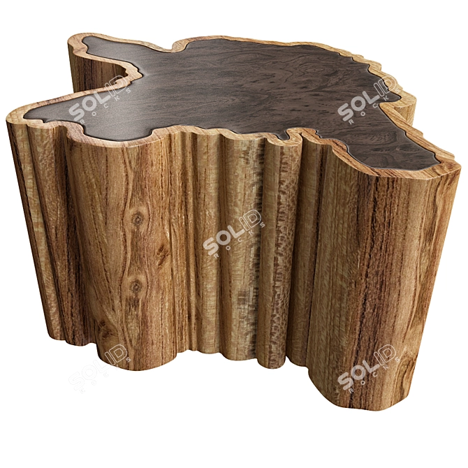 SEQUOIA Wood Coffee Table by Brabbu 3D model image 1