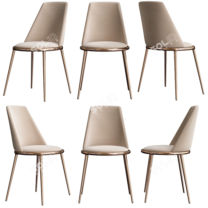 Cantori Aurora Chair | Elegant and Compact 3D model image 1