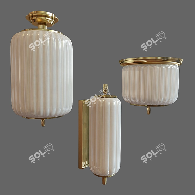 Elegant Lighting Set by Thomas O'Brien 3D model image 1