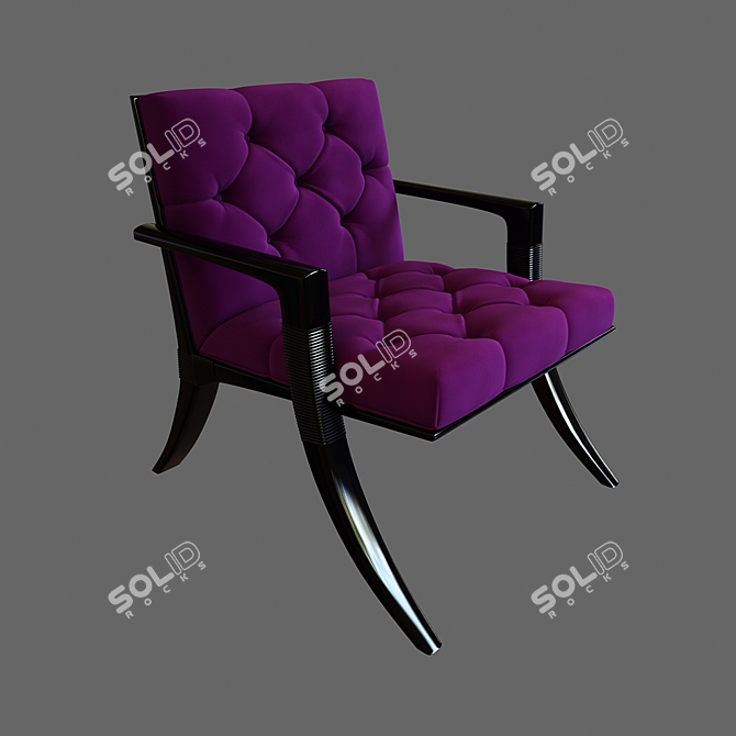 Ethnic Inspired Armchair 3D model image 1