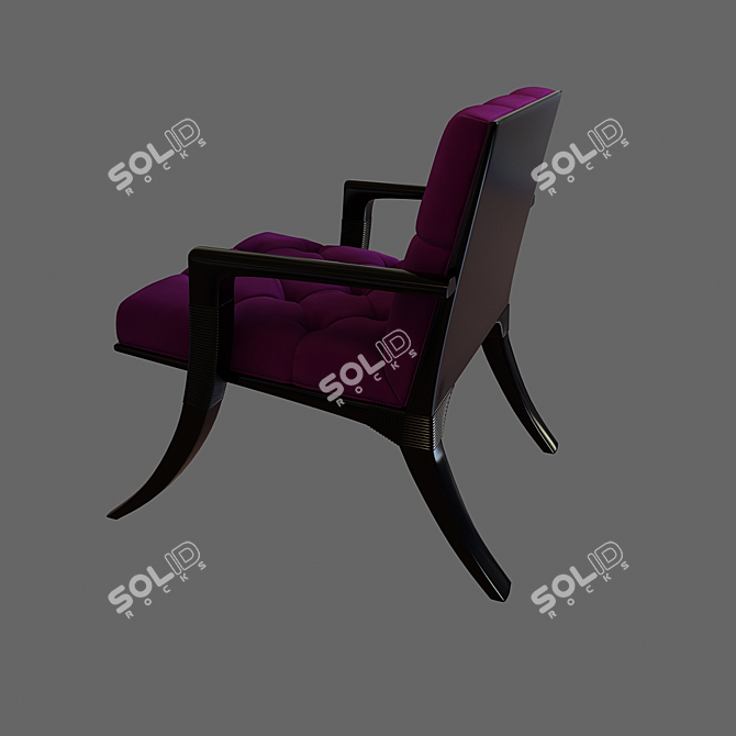 Ethnic Inspired Armchair 3D model image 2
