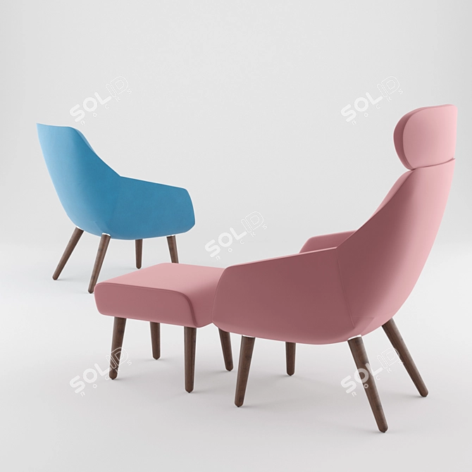 Sleek Elegance: B@T Design Lamy 1 3D model image 2