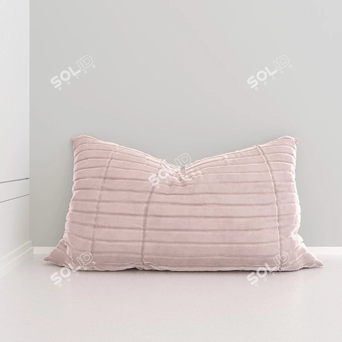 Velvet Deco Cushion - Luxury for Your Render 3D model image 1