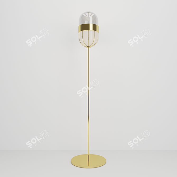 Innovative Murano Glass Floor Lamp 3D model image 3
