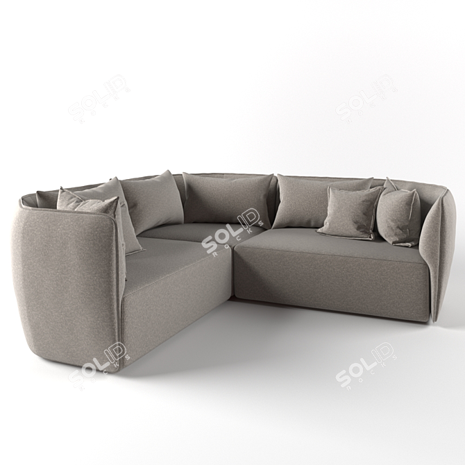 Modular Elegance: Moroso Chamfer Sofa 3D model image 1