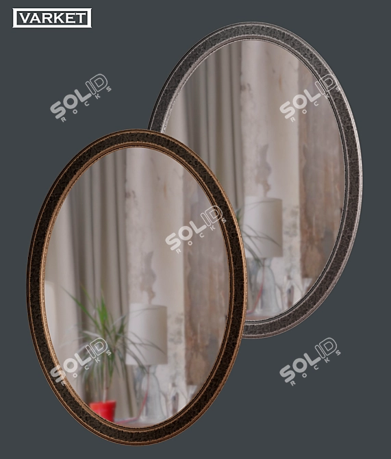 Elips Antica Oval Mirror 3D model image 2