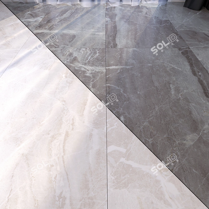 Luxury Marble Floor Tiles 3D model image 1