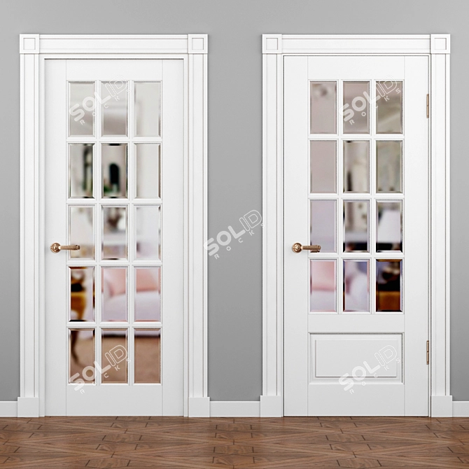 Tuscany Enamel Doors with Classic Design 3D model image 1