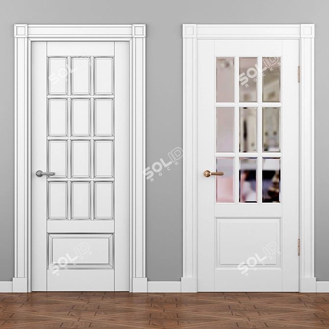 Tuscany Enamel Doors with Classic Design 3D model image 2