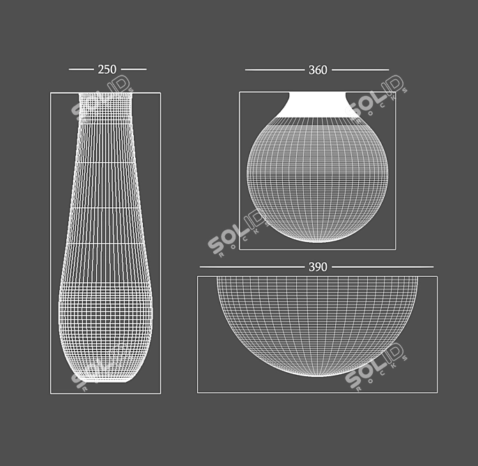 Decorative Vases with Bonus Balls 3D model image 2