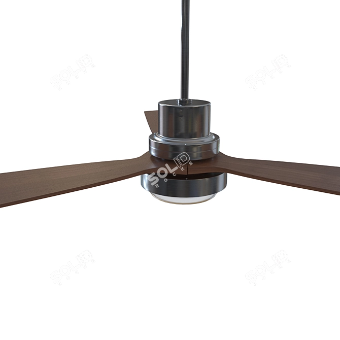 Modern 52" LED Ceiling Fan 3D model image 2