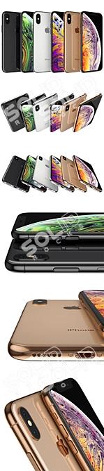 iPhone Xs: Stunning Colors & Top Performance 3D model image 2