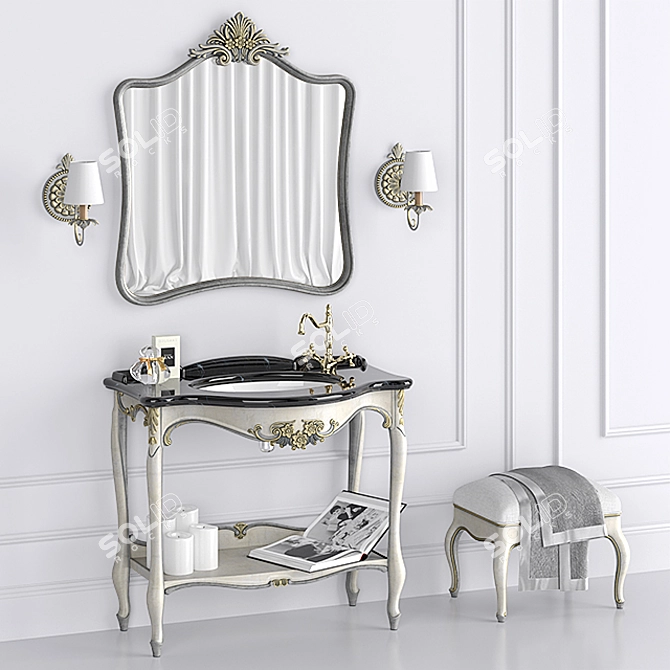 Silvano Grifoni Bathroom Set: Elegant Italian Pieces 3D model image 1