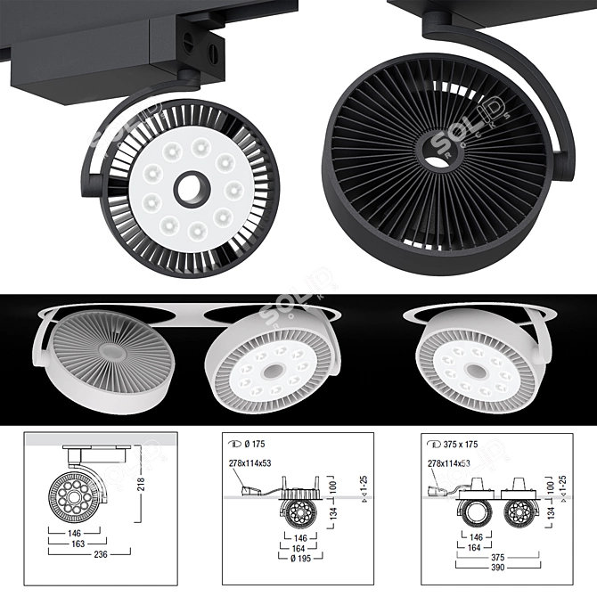 DISCUS Evolution LED - Innovative Lighting Solution 3D model image 1
