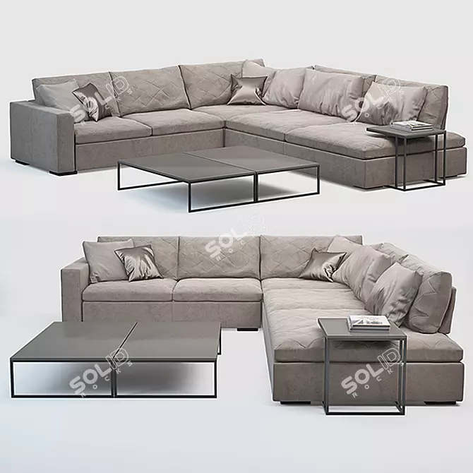 Marelli Gordon Sofa: Modern Style Comfort 3D model image 1