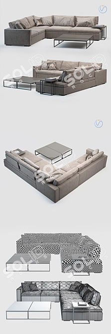 Marelli Gordon Sofa: Modern Style Comfort 3D model image 2