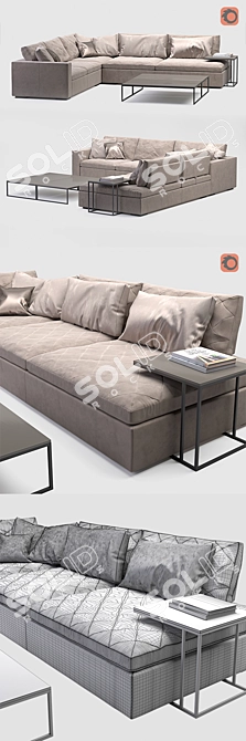 Marelli Gordon Sofa: Modern Style Comfort 3D model image 3