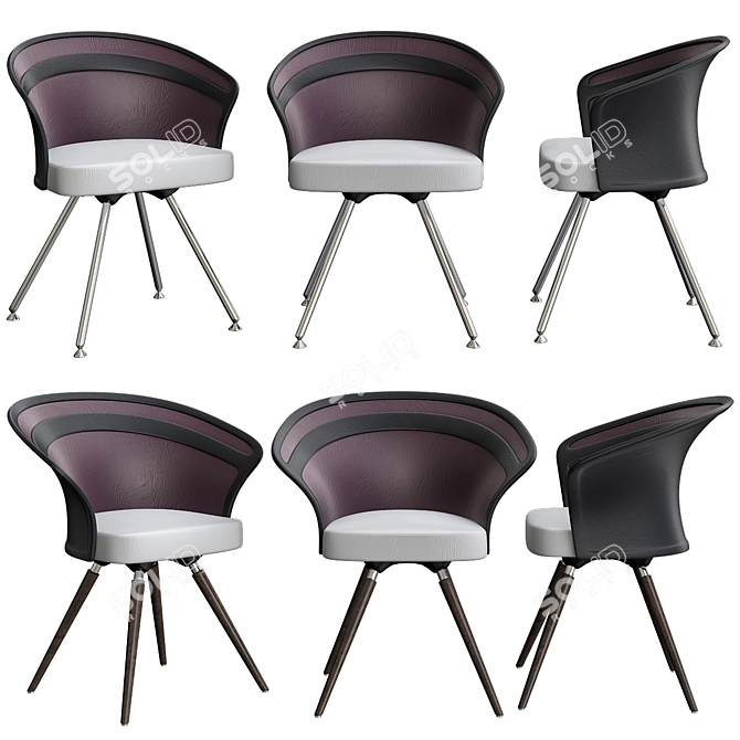 Elegant Shells Chair 3D model image 1