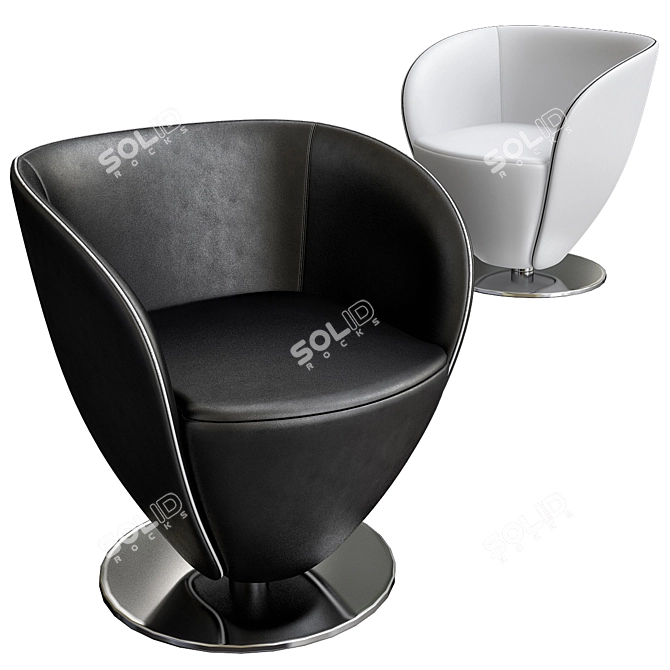 Elegant Fabio Design Chair 3D model image 2