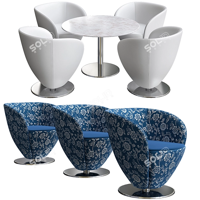 Elegant Fabio Design Chair 3D model image 3