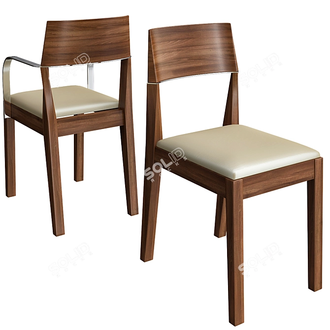 Tendence 140 Chair: Sleek Design by Lepper Schmidt Sommerlade 3D model image 1