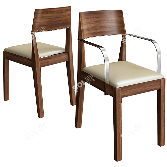 Tendence 140 Chair: Sleek Design by Lepper Schmidt Sommerlade 3D model image 2