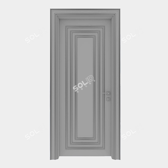 Modern Grey Door - 3D Model 3D model image 3