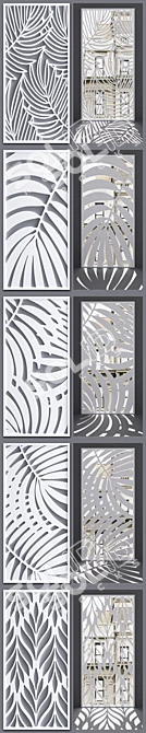 Decorative Panel Set 3D model image 2